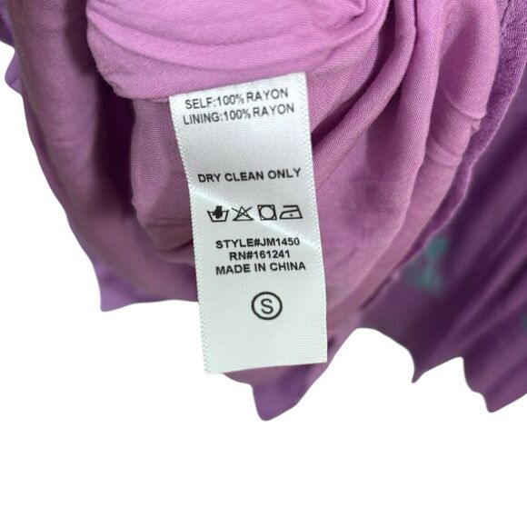 J Marie embroidered Madeline Dress Lavender Size S Peasant Cottagecore - Picture 9 of 10